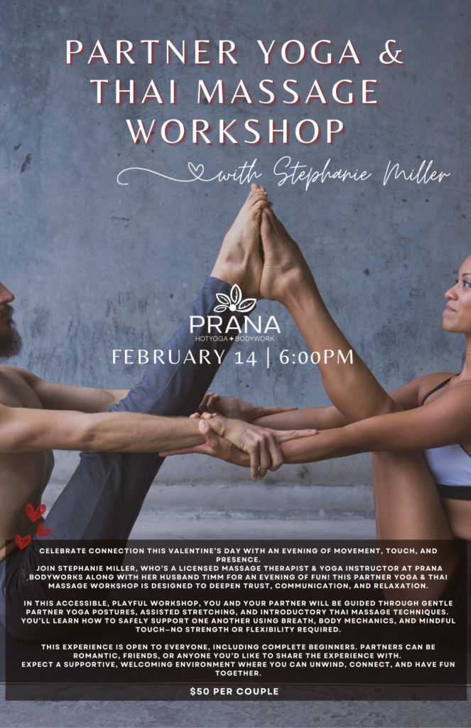 Flyer for Partner Yoga and Thai Massage workshop